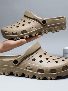 VIVIDMax 01 Khaki | All-Terrain Performance + Recovery Clog (Acupressure Footbed)