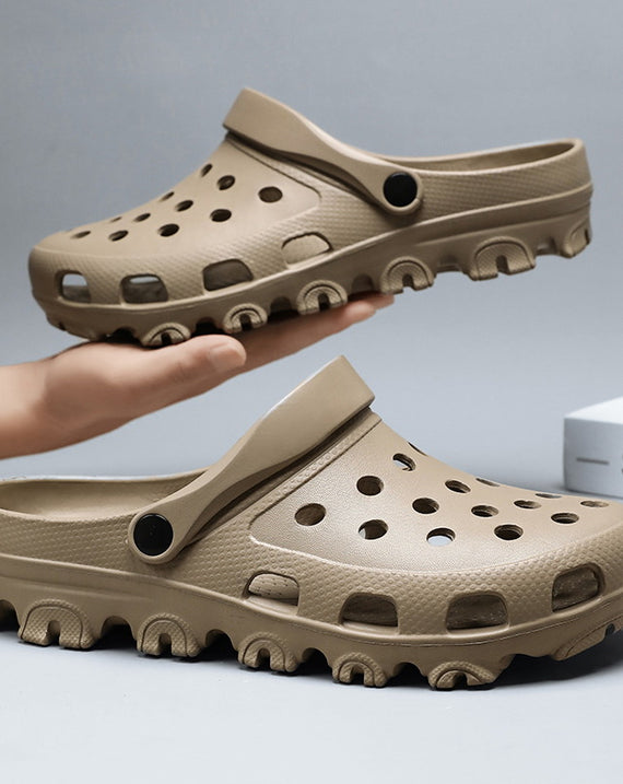 VIVIDMax 01 Khaki | All-Terrain Performance + Recovery Clog (Acupressure Footbed)