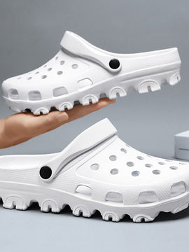 White VIVIDMax 01 | All-Terrain Performance + Recovery Clog (Acupressure Footbed)