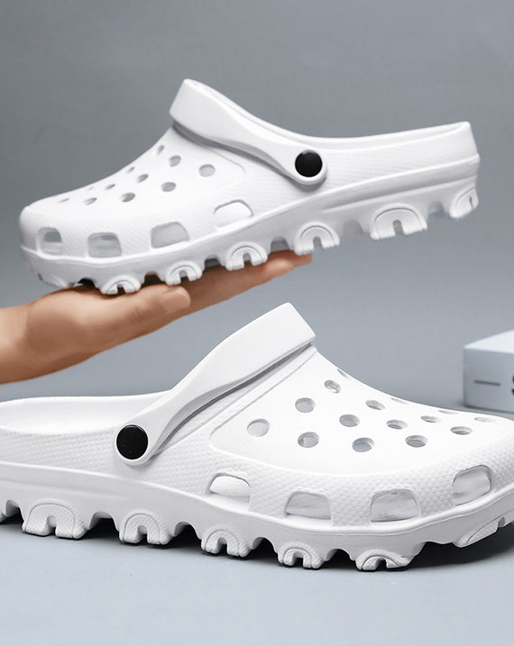 White VIVIDMax 01 | All-Terrain Performance + Recovery Clog (Acupressure Footbed)