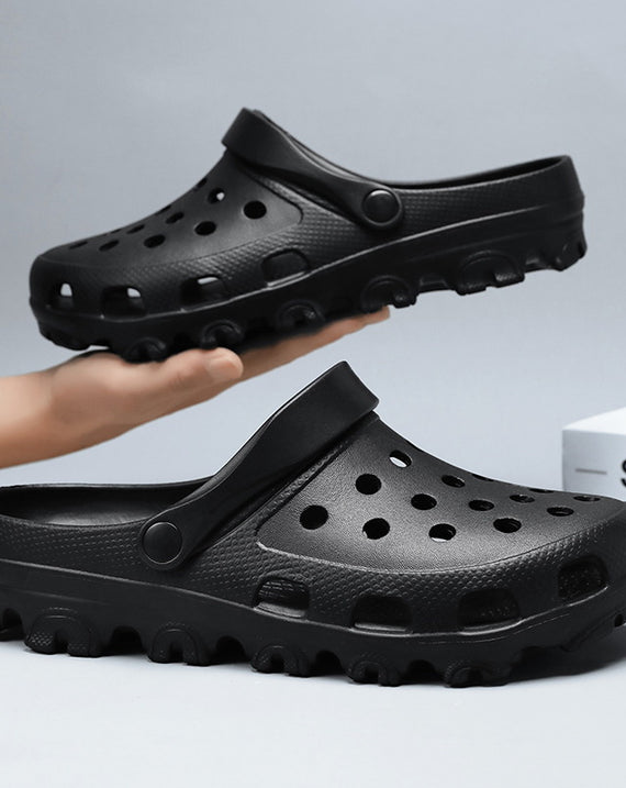 Black VIVIDMax 01 | All-Terrain Performance + Recovery Clog (Acupressure Footbed)
