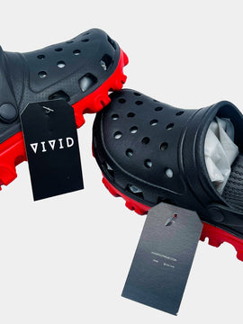 Red VIVIDMax 01 | All-Terrain Performance + Recovery Clog (Acupressure Footbed)